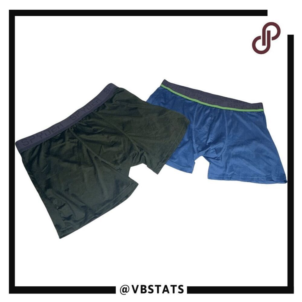 Spyder Men's Pair Of 2 Pull On Boxer Brief Army Green Blue Size XL
